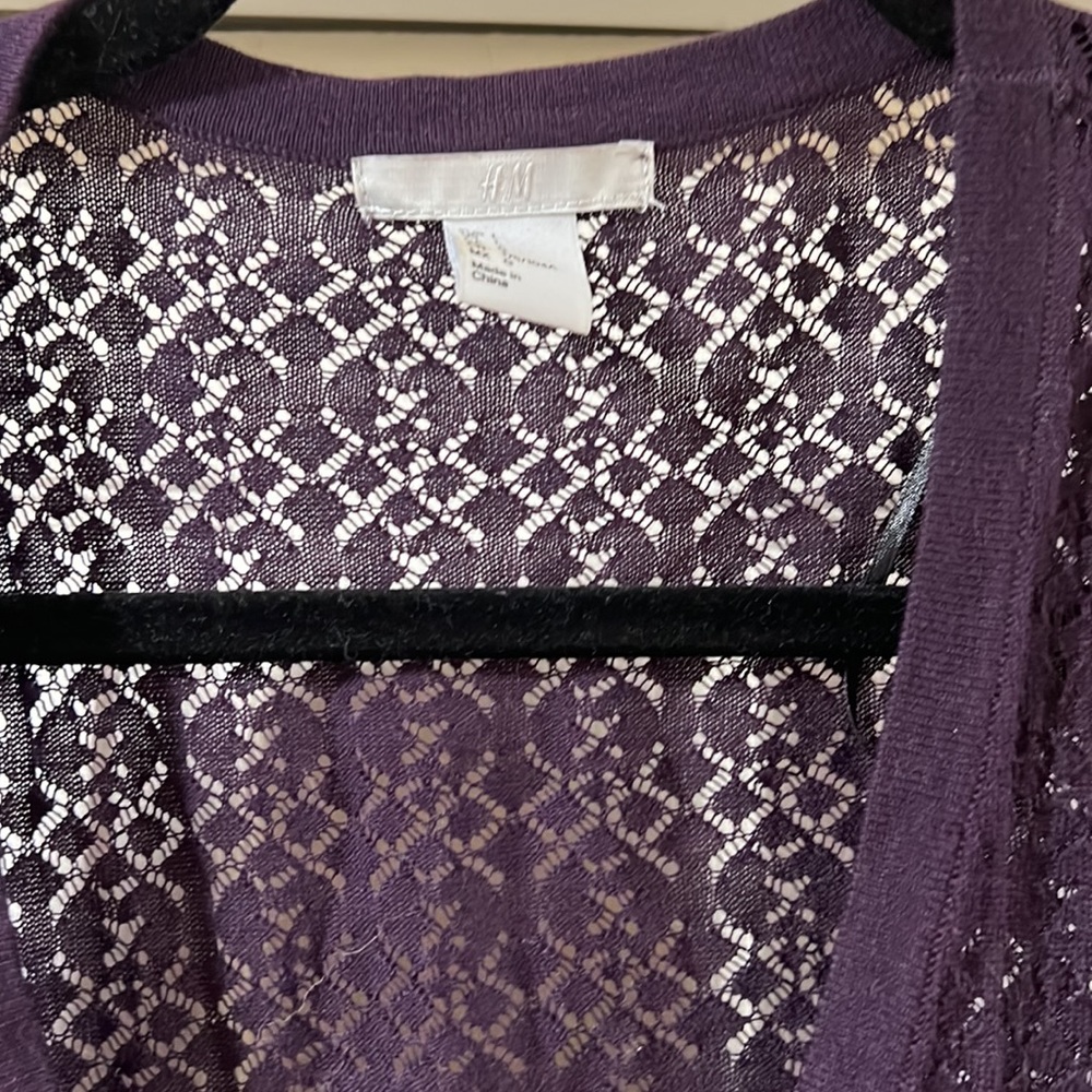 Purple cardigan size L - Picture 3 of 3